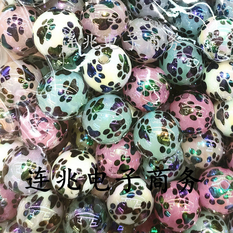 Footprint beads acrylic beads