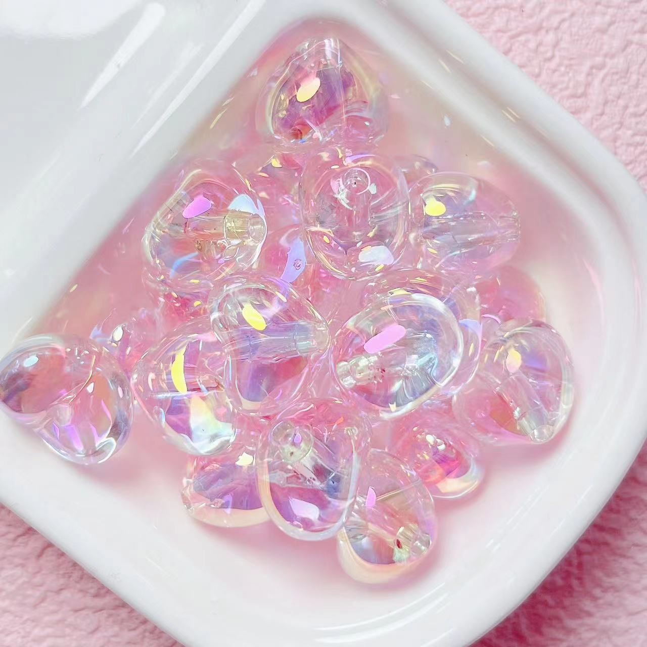 Love double-layer acrylic beads
