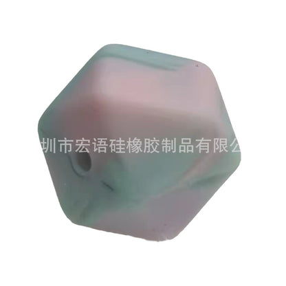 Hexagonal silicone beads