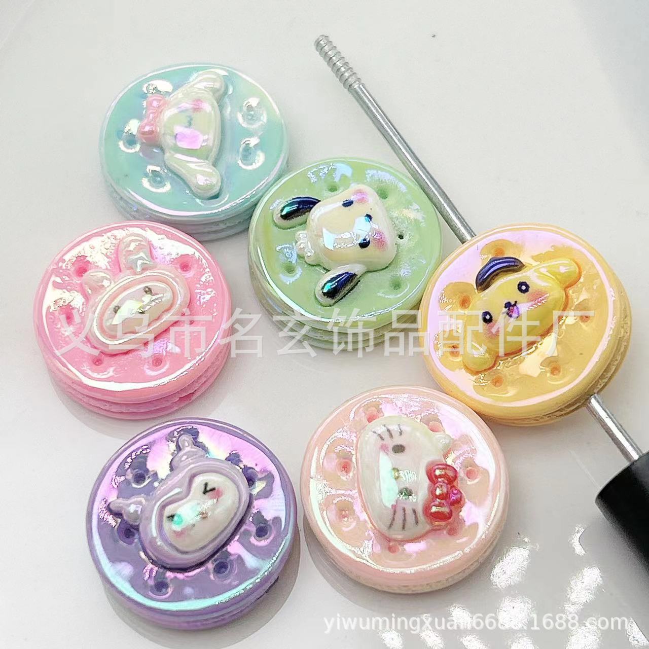 Cute cartoon vertical hole acrylic beads