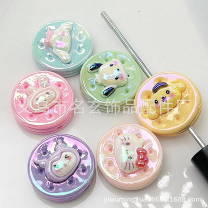 Cute cartoon vertical hole acrylic beads