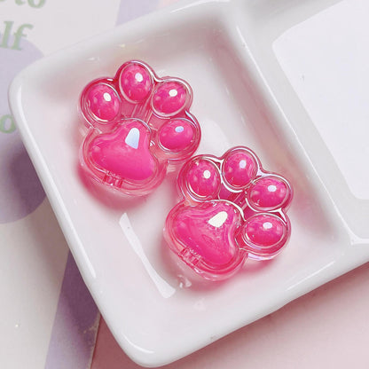 Cute cat paw vertical hole bead DIY key pendant
