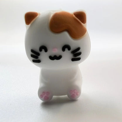 Kitten 3D stereoscopic silicone cute cartoon
