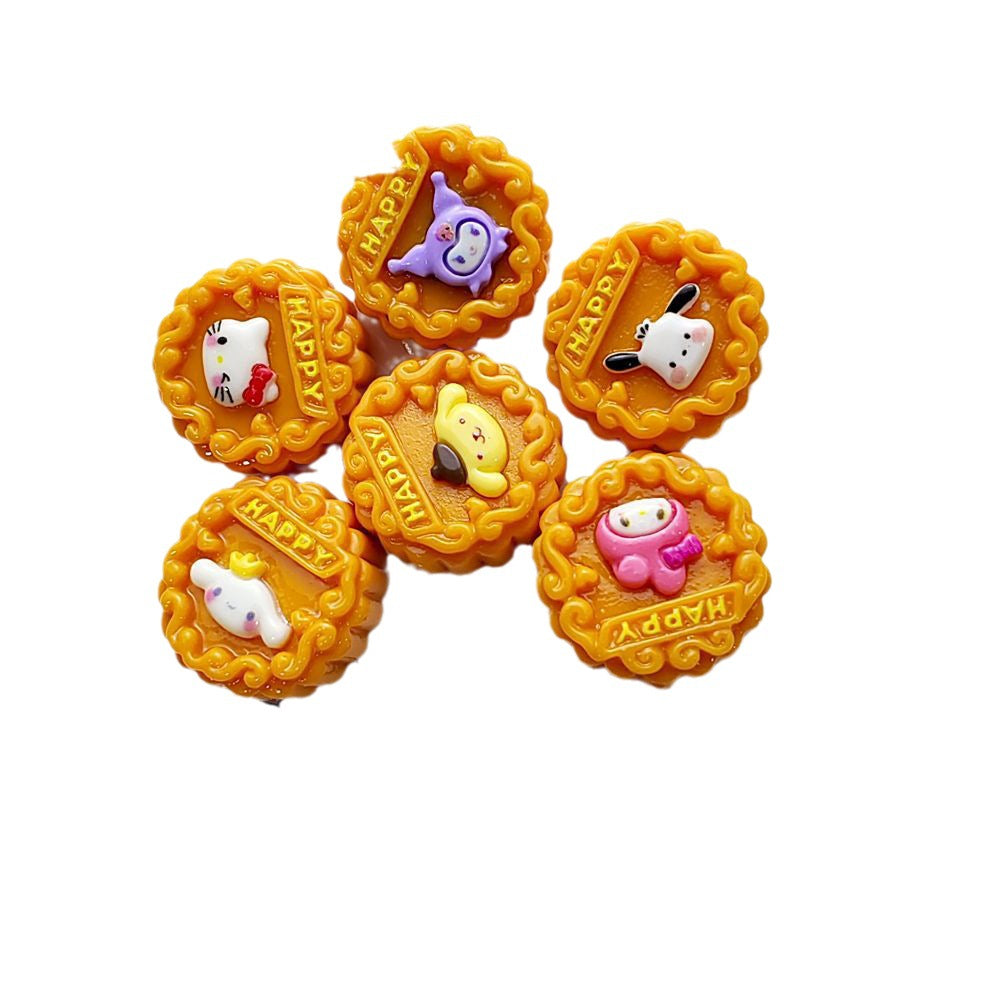 Moon cake cartoon rice resin acrylic bead