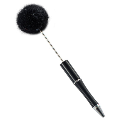 Creative ballpoint pen DIY ball bead pen cute style furry