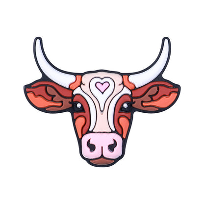 Silicone beads with cow head bone