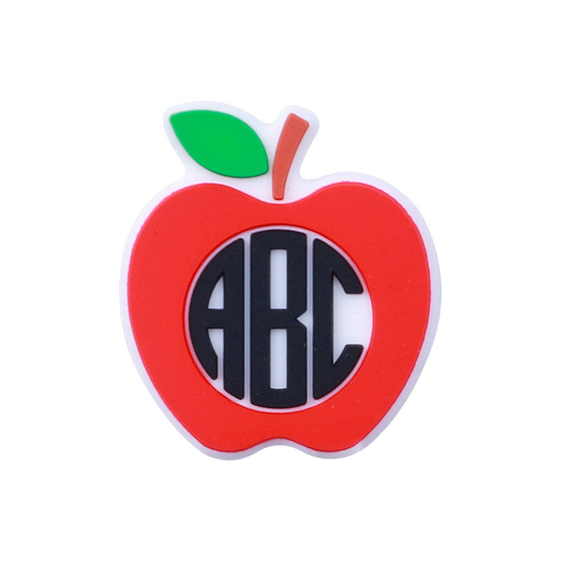 Cartoon Apple Silicone Beads