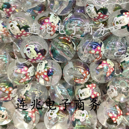 Transparent Mickey Acrylic Beads