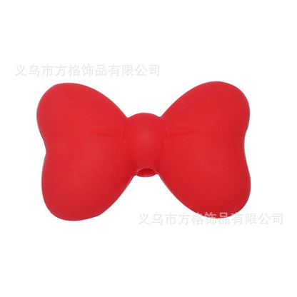 Cartoon bow silicone beads