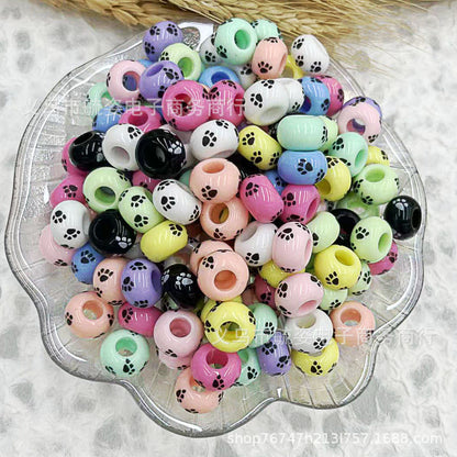 Footprint beads acrylic hollow
