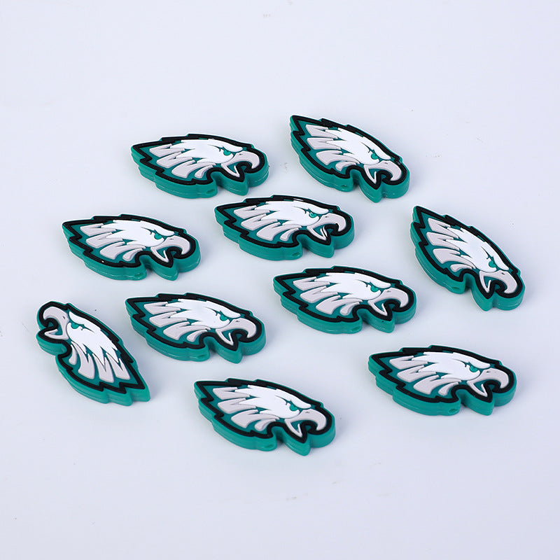 American football team silicone beads