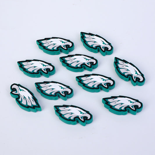 American football team silicone beads