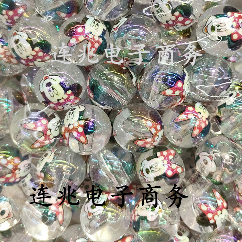 Transparent Mickey Acrylic Beads