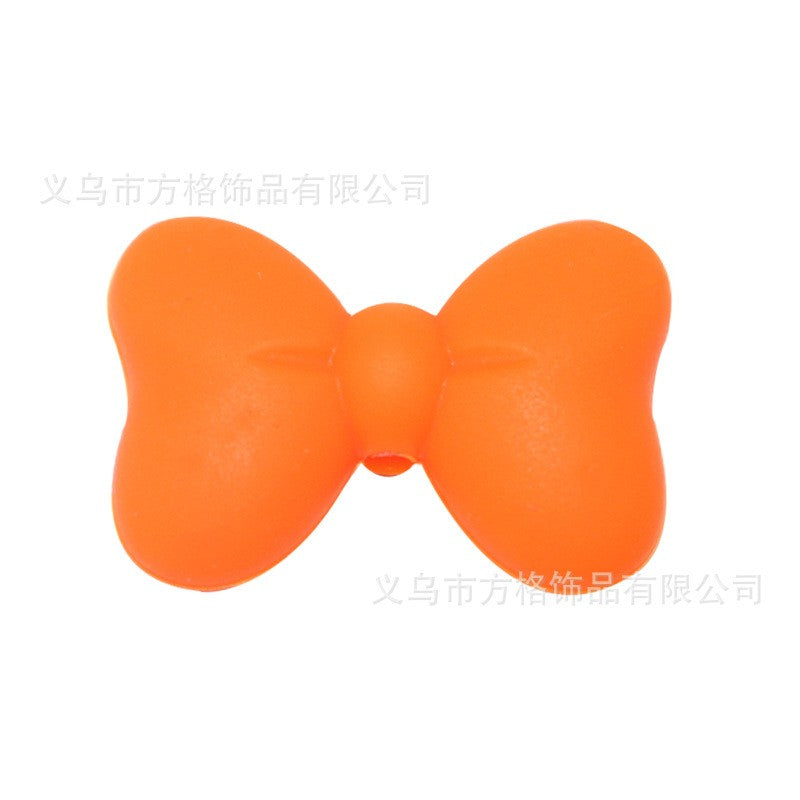 Cartoon bow silicone beads