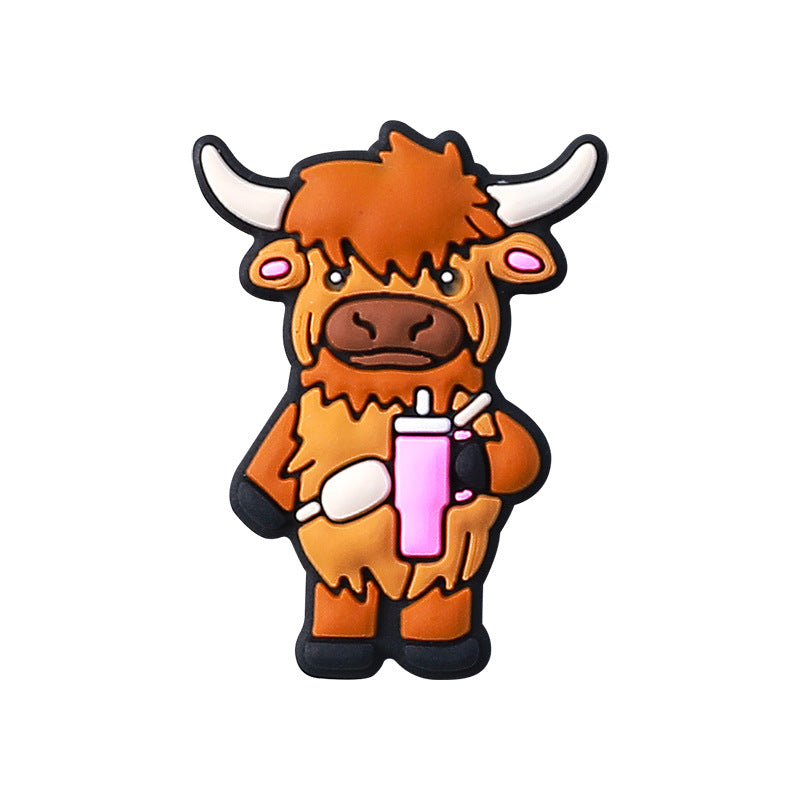 Highland Cow Silicone Beads