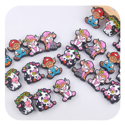Maternal and child products cartoon animal cow focal