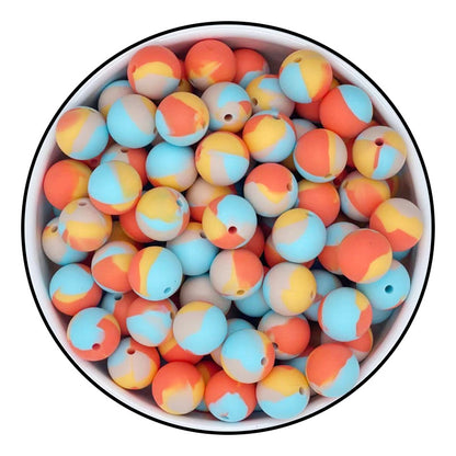 Candy colored silicone beads