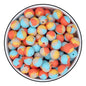 Candy colored silicone beads