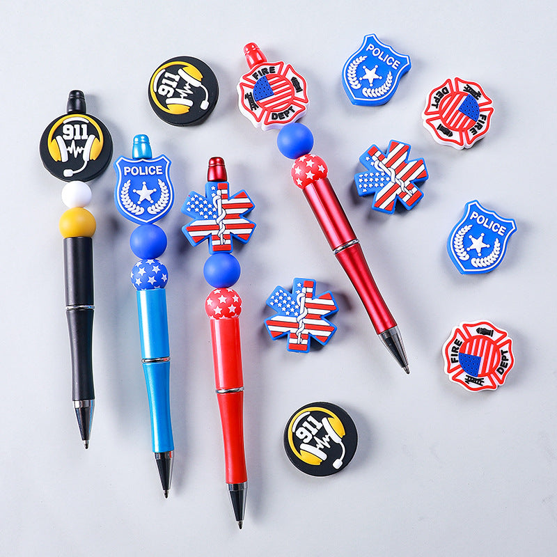 American emblem silicone beads