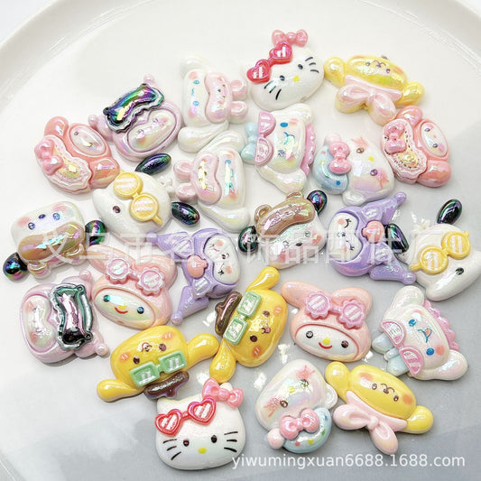 Cute cartoon vertical hole acrylic beads
