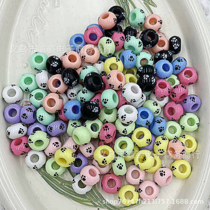 Footprint beads acrylic hollow