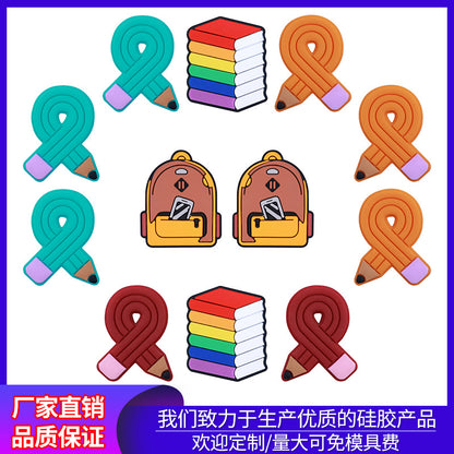 Pencil silicone beads focal
