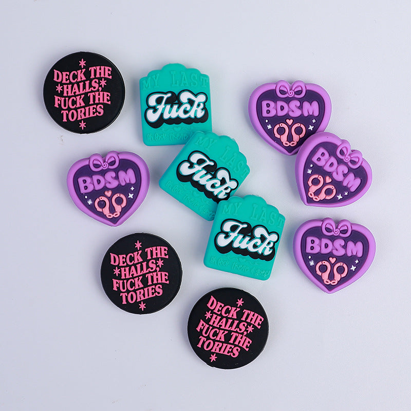 Personalized English silicone beads for the European station