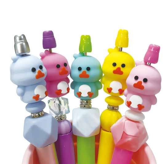 New Yellow Duck 3D Silicone Beads