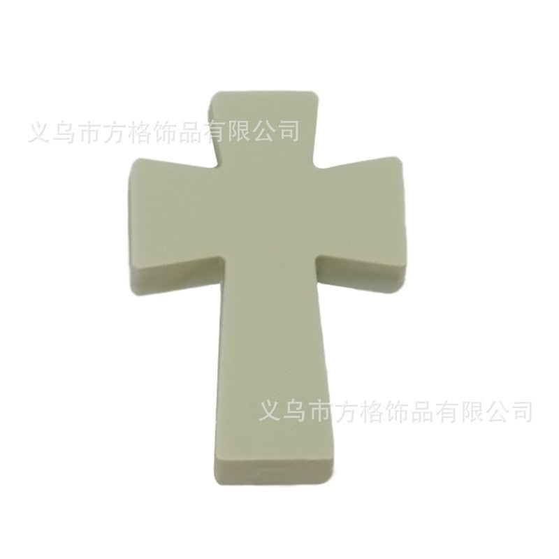 Solid color cross silicone beads