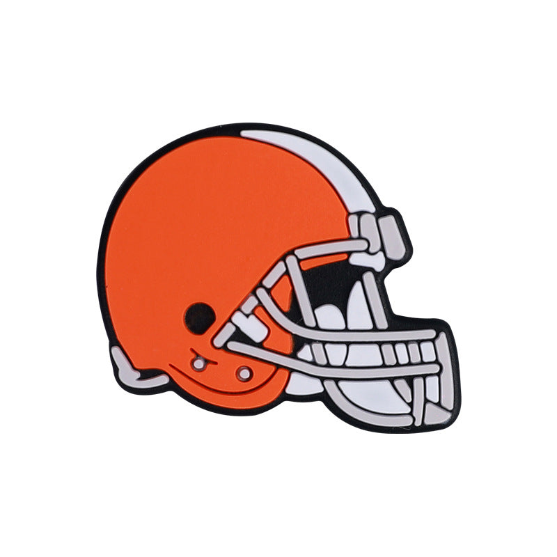American football team silicone beads