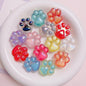 Cute cat paw vertical hole bead DIY key pendant