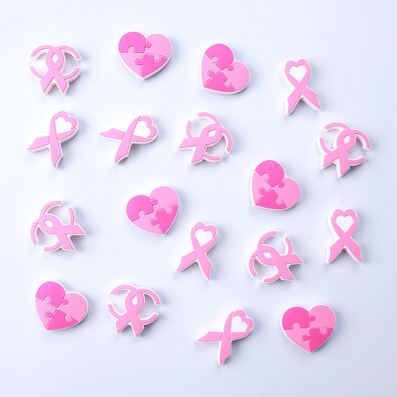 European and American Pink Love Silicone Beads