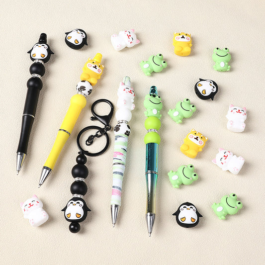 Stereoscopic animals silicone beads