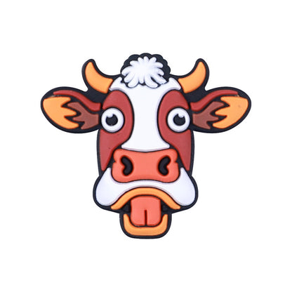 Silicone beads with cow head bone