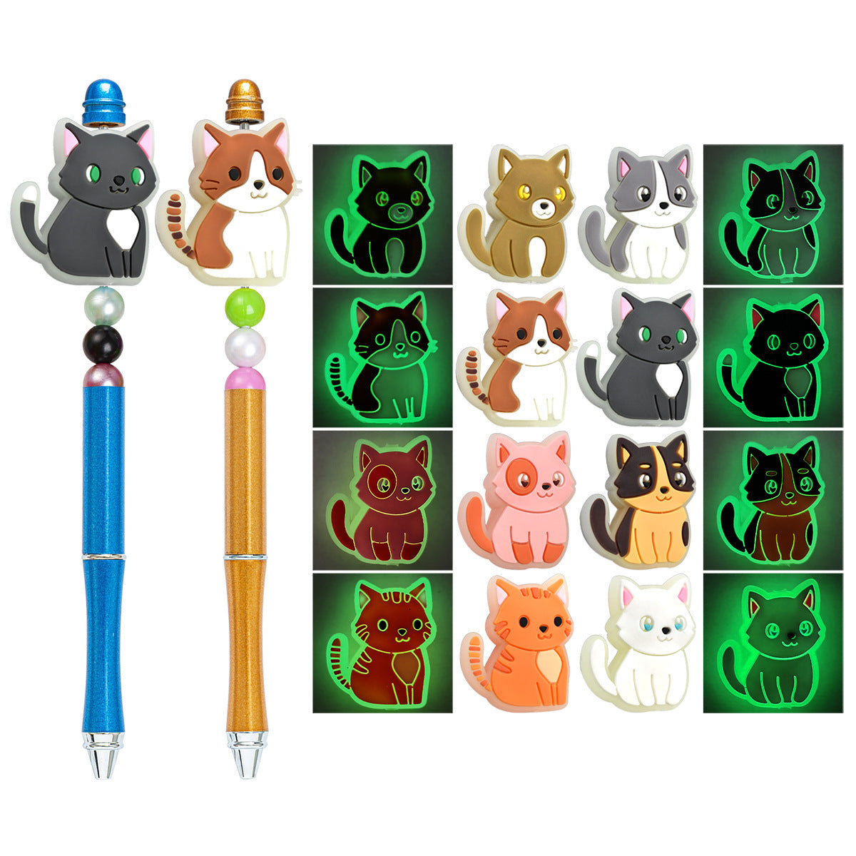 Cat series soft rubber fluorescent focal