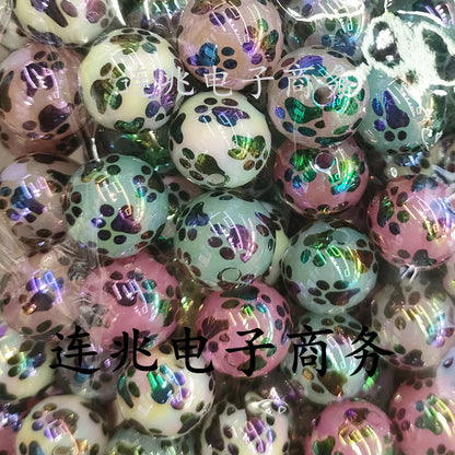 Footprint beads acrylic beads