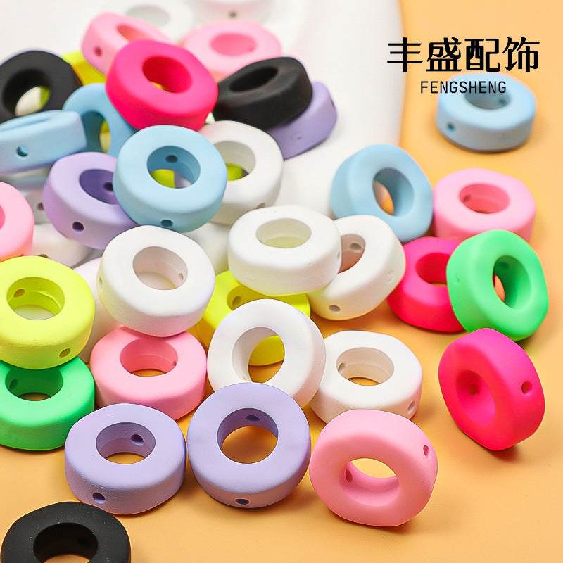 Hollow circular acrylic beads