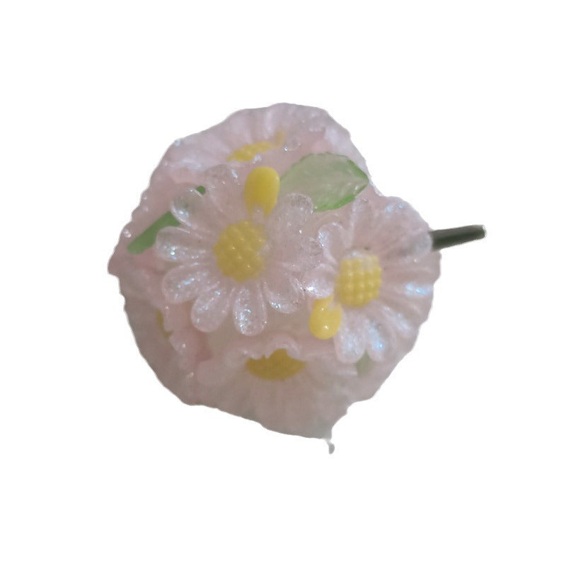 Flower core acrylic beads