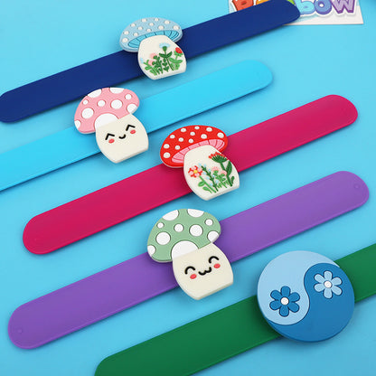 Mushroom wrist strap snap ring