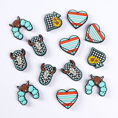 Turquoise silicone beads
