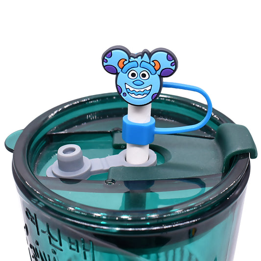 Silicone straw cap   Wearing ears on the head