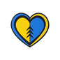 Heart shaped silicone bead cartoon butterfly