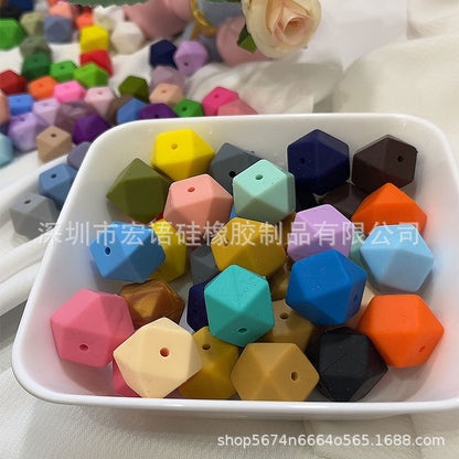 Octagonal bead silicone bead