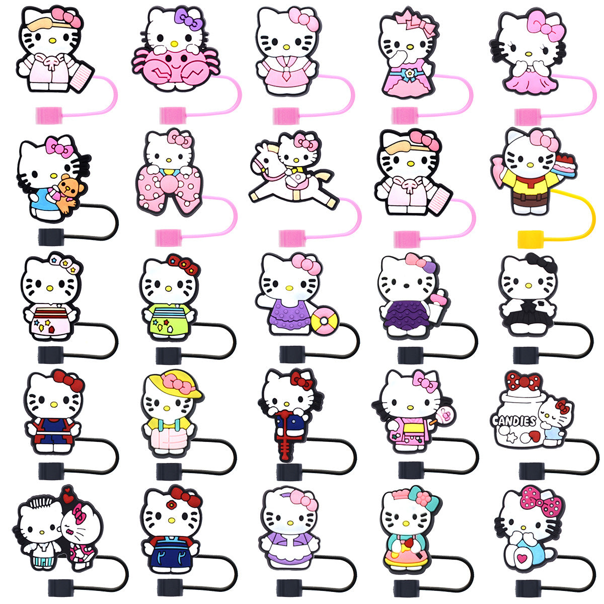 KT cat silicone straw cap