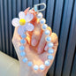 Colored bead phone lanyard keychain handmade