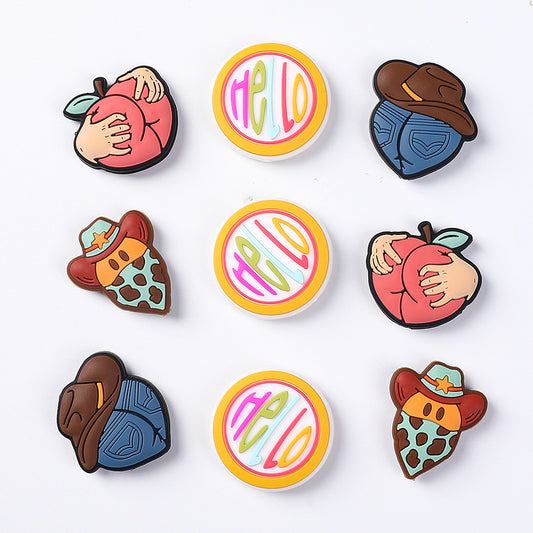 Smiling silicone beads