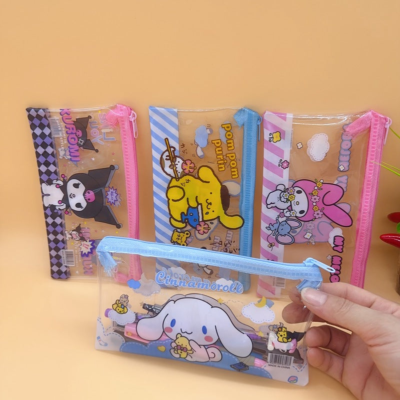 Portable pencil case with student zipper design