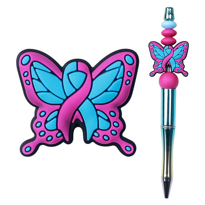 Butterfly silicone beads focal