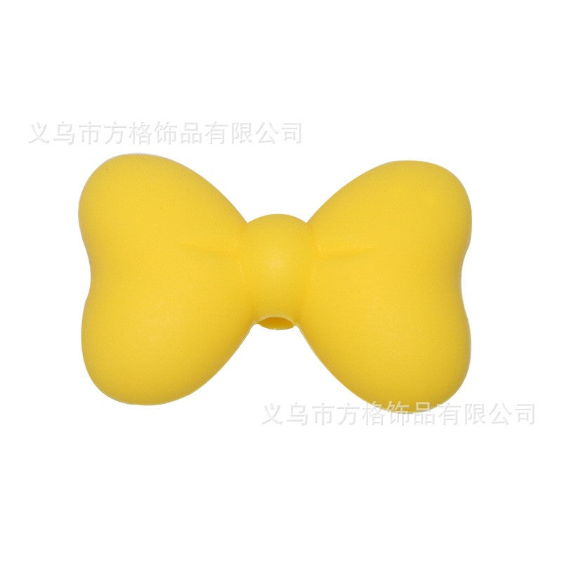Cartoon bow silicone beads