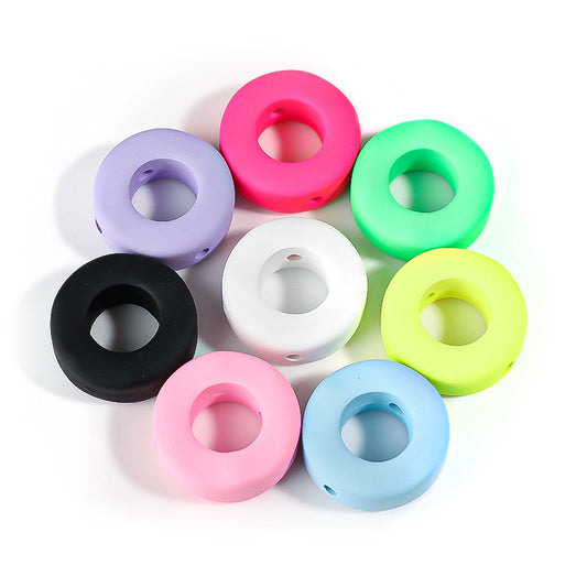 Hollow circular acrylic beads
